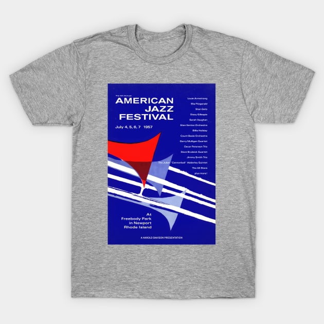 1957 Newport Jazz Festival - Basie at Newport - Rhode Island T-Shirt by info@secondtakejazzart.com